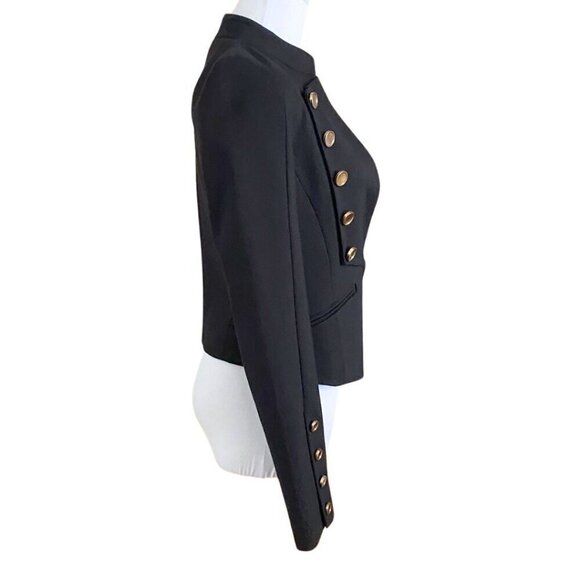 EVER NEW MELBOURNE BLACK MILITARY CROPPED BLAZER - 2 - Picture 2 of 9